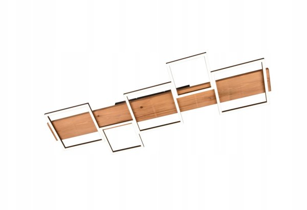 LED ceiling light TRIO Harper, 42W, 3000K, 5700lm, black/gold, 115 x 44 x 7 cm