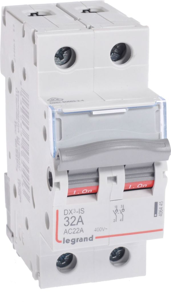 Διακόπτης αποσύνδεσης Legrand 32A 2P FR302 (406445)