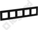 Legrand Niloe Step Πενταπλό Πλαίσιο 5 Θέσεων, Μαύρο 863595 - 86x370mm