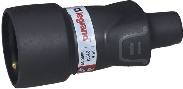 Legrand Φορητή πρίζα με γείωση 16A IP44 καουτσούκ - 50115