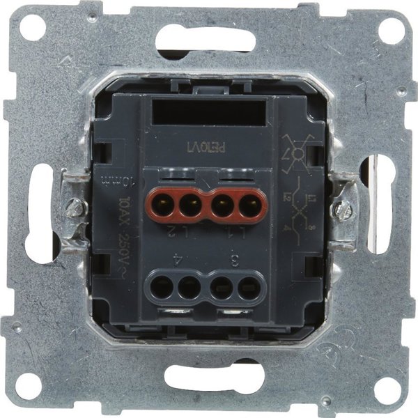 Legrand SUNO - Διακόπτης διασταύρωσης - 10 AX - 250 V~ - βιδωτοί ακροδέκτες, Μαύρο - Legrand 721407 himp