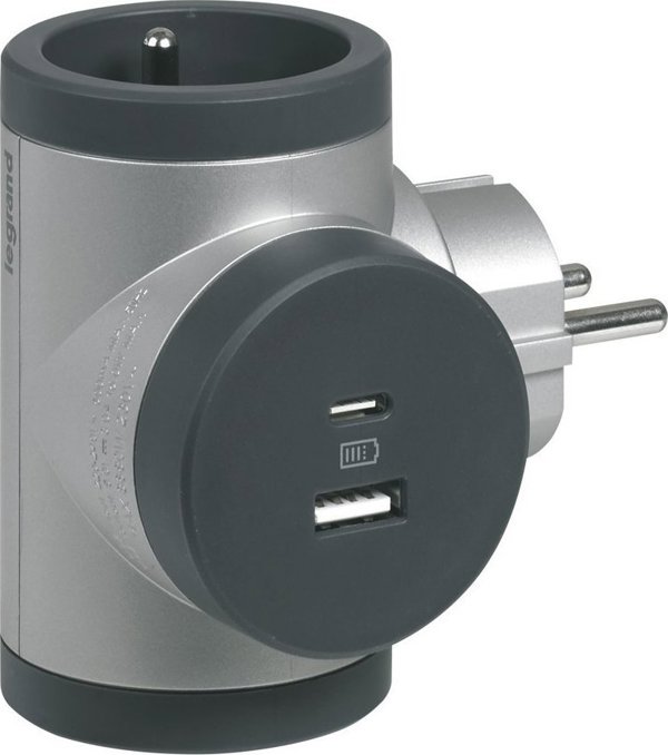 Legrand Περιστροφικός διαχωριστής 2X2P+Z+USB AC-AL/G Legrand 049439 11636312 3414971943001