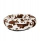 Pets Collection Κρεβάτι Σκύλου με Σχέδιο Καφέ Κηλίδες Αγελάδας, 65x65x18cm, με Φερμουάρ