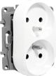 Legrand Διπλή πρίζα Niole 2P+Z λευκή (764542)