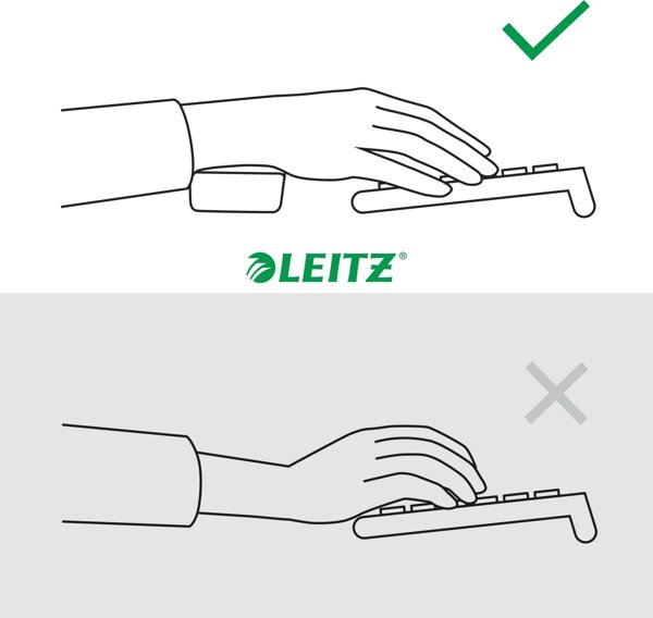 Leitz Υποστήριγμα για πληκτρολόγιο Leitz Ergo σκούρο γκρι