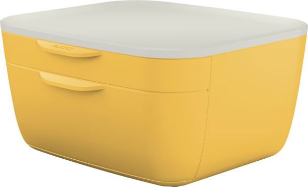 Leitz Συρταριέρα Γραφείου Cosy 53570019, 2 Συρτάρια, Κίτρινο