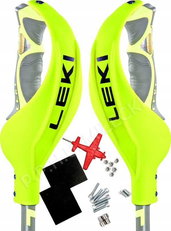 Leki WCR Coach Flex S GTX - Προστατευτικά Χούφτες Σκι - Black/Red/Yellow
