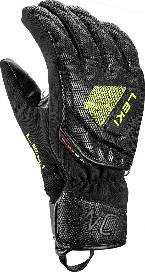 Γάντια Leki WCR C-Tech 3D Jr. μαύρο-λεμόνι 4.0