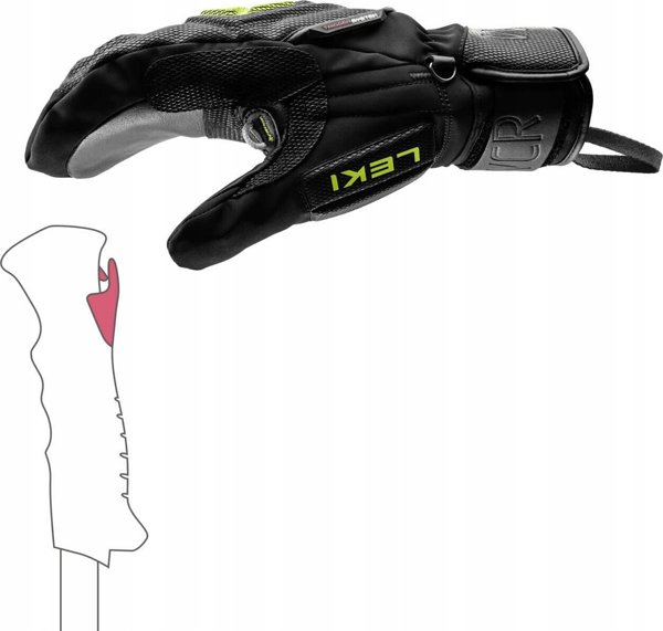Γάντια Leki WCR C-Tech 3D Mitt black-lemon 8.0