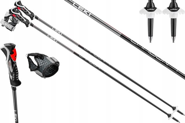 LEKI KIJE 3D CARBON 14 red 115