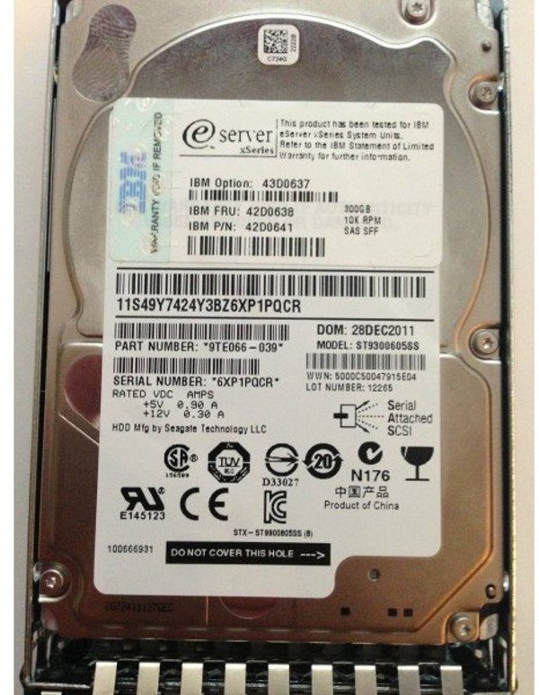 Lenovo 42D0638 σκληρός δίσκος 2.5" 300 GB SAS