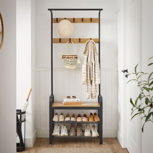 Leobert Κρεμάστρα ράφι για ρούχα ξύλινη LOFT