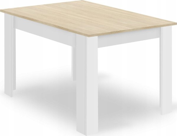 Leobert Σετ ορθογώνιο τραπέζι 120x80 δρυς sonoma + 4 καρέκλες OSAKA λευκές