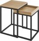 Leobert Σετ 2 Τραπεζάκια Καφέ LNT02N11, Χρώμα Sonoma, Μοντέρνο Design