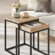 Leobert Σετ 2 Τραπεζάκια Καφέ LNT02N11, Χρώμα Sonoma, Μοντέρνο Design