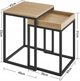 Leobert Σετ 2 Τραπεζάκια Καφέ LNT02N11, Χρώμα Sonoma, Μοντέρνο Design