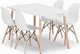 Leobert Σετ ορθογώνιο τραπέζι ADRIA 120x80 λευκό + 4 καρέκλες OSAKA λευκές