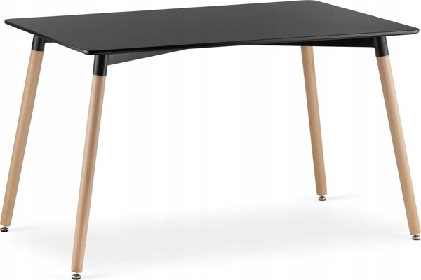 Leobert Σετ ορθογώνιο τραπέζι ADRIA 120x80 μαύρο + 4 καρέκλες OSAKA μαύρες 14276028 5903330000000
