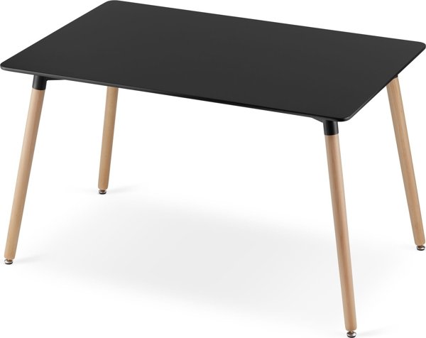 Leobert Σετ ορθογώνιο τραπέζι ADRIA 120x80 μαύρο + 4 καρέκλες OSAKA μαύρες 14276028 5903330000000