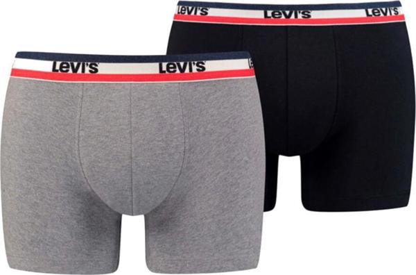 Levi`s Ανδρικά Εσώρουχα Levi's 2 Ζευγάρια Σλιπ 37149-0202 Μαύρα S