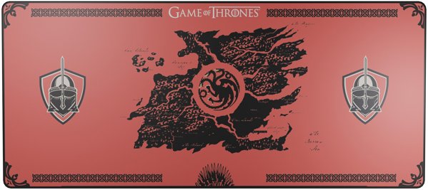 Lexip HBO Game of Thrones Gaming Mouse Pad Μαύρο, Κόκκινο