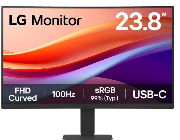 LG 24U421A-B VA FHD HDR Curved Monitor 24" (LG24U421A-B)