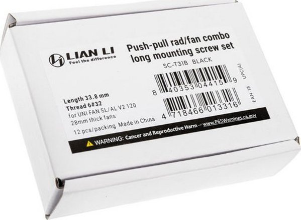Lian Li Lian Li SC-T31B Lüfterschrauben - 12 Stück