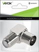 Libox Γωνιακή σύνδεση αρσ. κεραίας - θηλ. F Cu LB0199 Libox