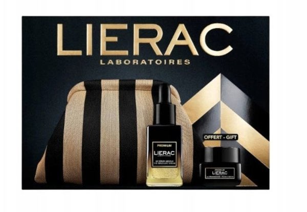 LIERAC_SET Lierac Premium serum przeciwstarzeniowe 30ml + krem pod oczy 20ml + kosmetyczka