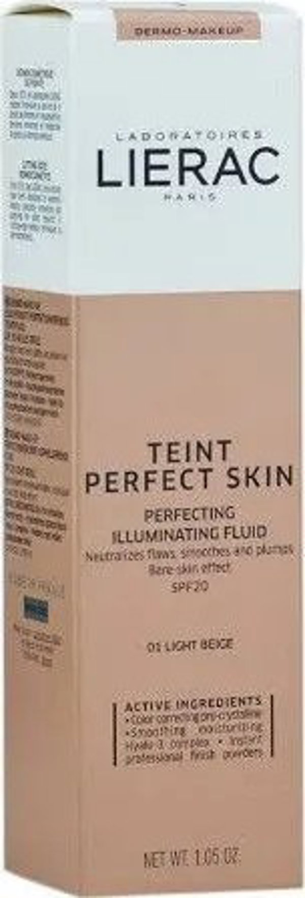 LIERAC_Teint Perfect Skin SPF20 ελαφρύ φωτεινό foundation προσώπου 01 Beige Clair 30ml 12134722 3508240008253