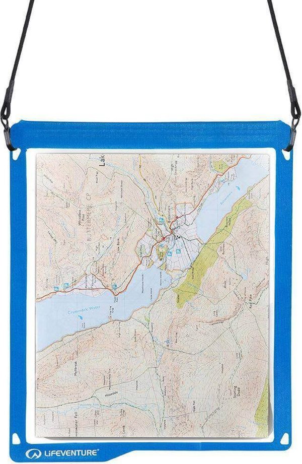 Lifeventure Hydroseal Map Case - Αδιάβροχη Θήκη Χάρτη, Συμβατή με Οθόνες Αφής, 33.8x32.9cm, Διάφανη