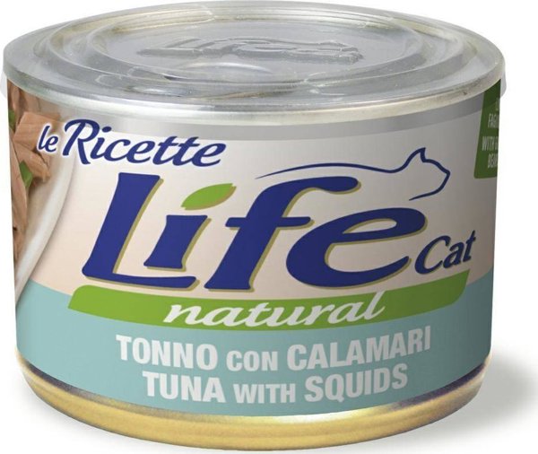 Life Pet Care Life Cat La Ricette Υγρή Τροφή Γάτας με Τόνο και Καλαμάρι, 150g