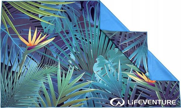 Lifeventure Πετσέτα Recycled SoftFibre Trek Tropical, Γρήγορου Στεγνώματος, Μπλε, 150x90cm