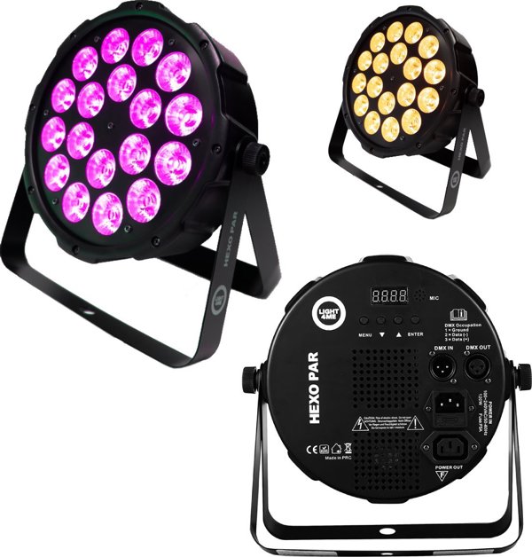 ΠΡΟΒΟΛΕΑΣ ΣΚΗΝΙΚΟΣ LED KOLOROFON DISCO PAR 18x12W RGBWA-UV DMX LIGHT4ME