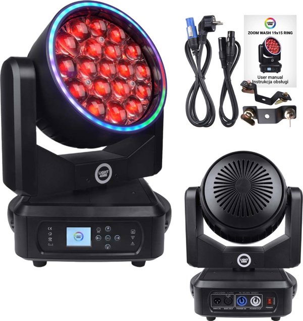 LIGHT4ME LIGHT4ME ZOOM WASH 19X15 RING κινούμενη κεφαλή φωτισμός σκηνής LED 13468751 5908249814592