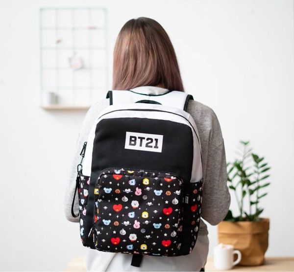 Line Friends BT21 Σχολική Τσάντα Πλάτης, Με Θήκη Για Laptop, Πολυμορφικό Σακίδιο Για Σχολείο Και Εκδρομές
