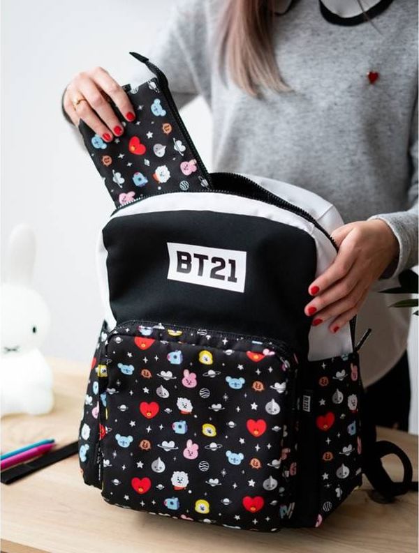 Line Friends BT21 Σχολική Τσάντα Πλάτης, Με Θήκη Για Laptop, Πολυμορφικό Σακίδιο Για Σχολείο Και Εκδρομές