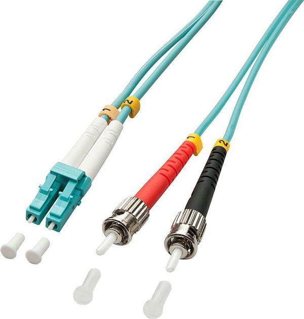 Lindy Καλώδιο σύνδεσης οπτικών ινών LC/ST OM3 50/125um, Πολυτροπικό, 15m (46385)