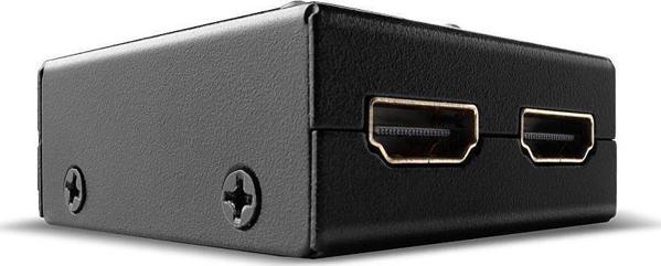 Lindy 38336 HDMI Switch 2 Θυρών, 2x1/1x2 Αμφίδρομος Διακόπτης, 4K Ultra HD 60Hz, Μεταλλικός, Μαύρος