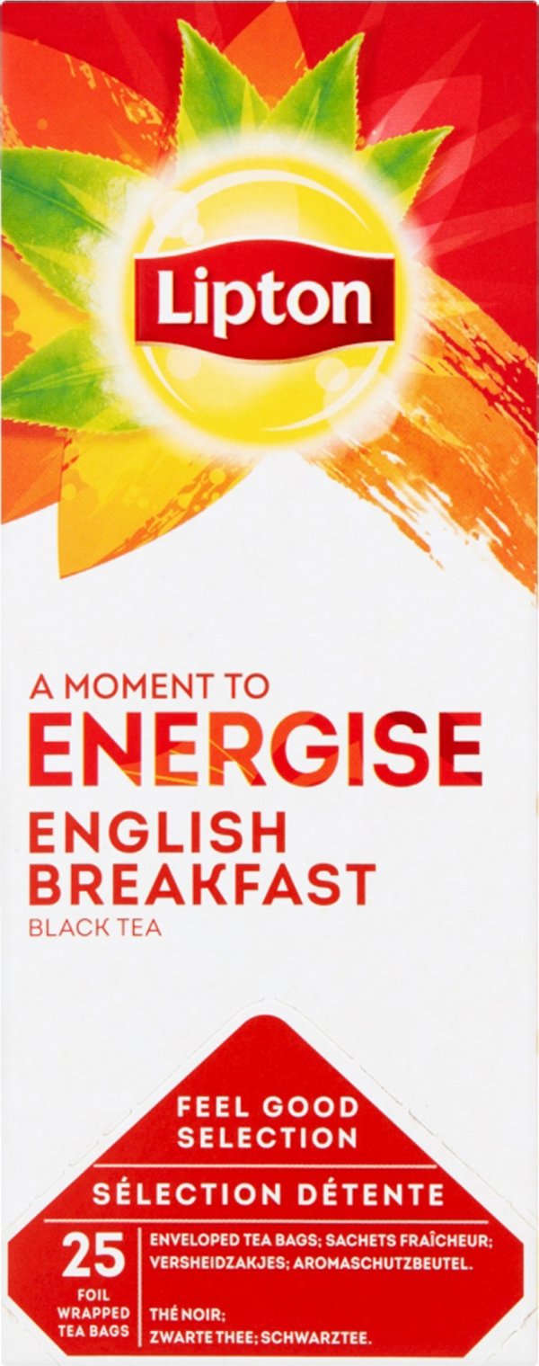 Τσάι LIPTON Feel Good Selection, Energise, English Breakfast, 25 φακελάκια
