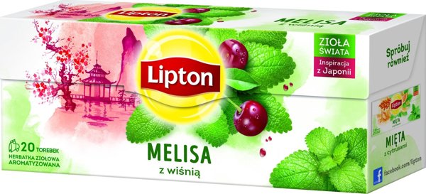 Lipton Τσάι LIPTON, 20 φακελάκια, βοτανικό με μελισσόχορτο και κεράσι