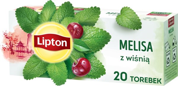 Lipton Τσάι LIPTON, 20 φακελάκια, βοτανικό με μελισσόχορτο και κεράσι