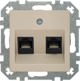 Πρίζα Υπολογιστή Liregus IKL-002-01.R/ONC 2XRJ45