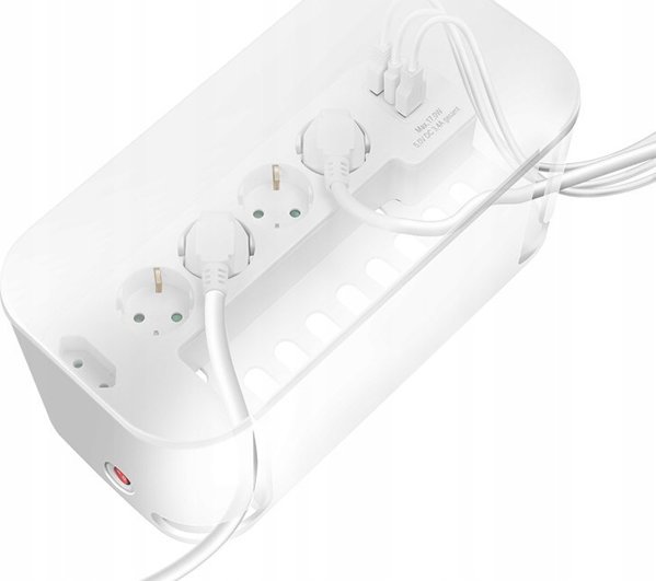 Πολύπριζο LOGILINK LogiLink Kabelbox με 5 υποδοχές USB/Schuko λευκό