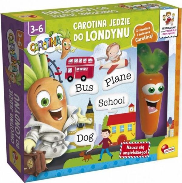 Lisciani Carotina Πηγαίνει στο Λονδίνο - Εκπαιδευτικό Παιχνίδι Εκμάθησης Αγγλικών, 3-6 Ετών
