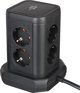 Brennenstuhl Socket tower 8-fold with 4x USB black 2m H05VV-F3G1.5 (1153560000) (BNN1153560000)