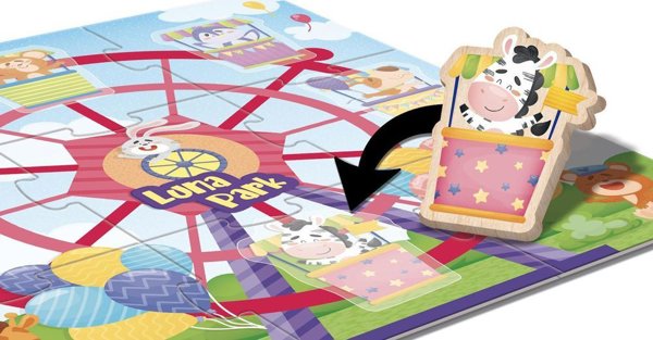 Lisciani LISCIANI MONTESSORI BABY wood puzzle Luna Park 15τεμ., 96855