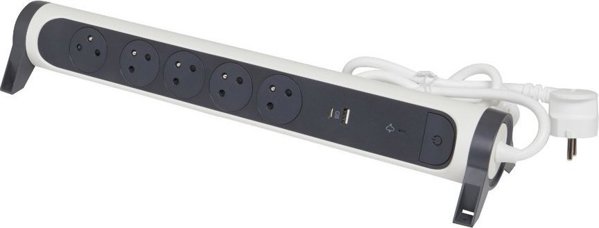 Πολύπριζο Legrand με USB 5X2P+Z 1.5M-B/G Legrand 049421 himp