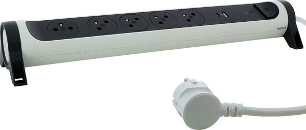 Πολύπριζο Legrand με USB 5X2P+Z 1.5M-B/G Legrand 049421 himp