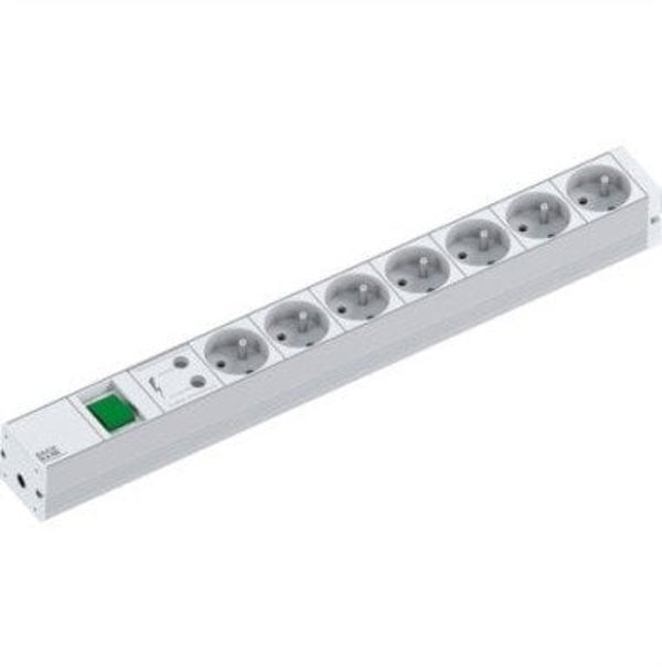 Listwa 19-gniazdowa BACHMANN 1U 7xUTE 1xswitch 1xSPD, 2 m